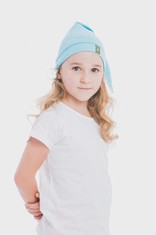 Elf Baby Hat (100% cotton) - size M - Azure (grade B) #babywearing
