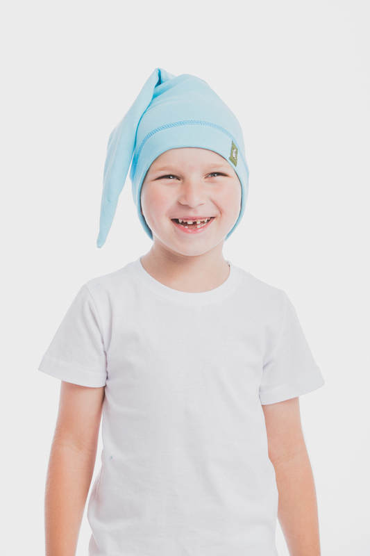 Elf Baby Hat (100% cotton) - size S - Azure (grade B) #babywearing