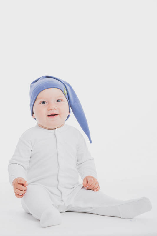 Czapeczka krasnal (100% bawełna) - rozmiar - S - Lapis Lazuli #babywearing