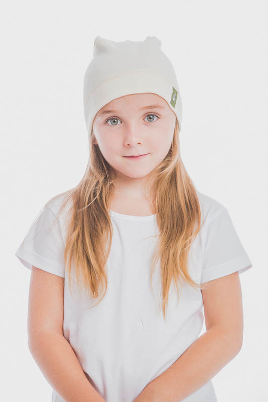 Elf Baby Hat (100% cotton) - size M - Ivory (grade B) #babywearing