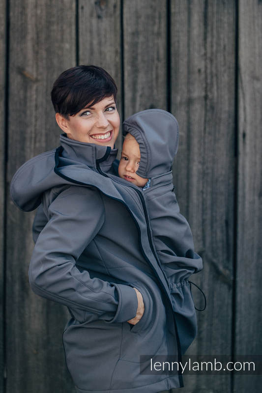 Babywearing Coat - Softshell - Charcoal - XL #babywearing