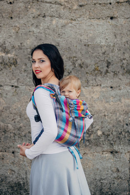 Lenny Buckle Onbuhimo baby carrier, standard size, herringbone weave (100% cotton) - LITTLE HERRINGBONE CITYLIGHTS  #babywearing