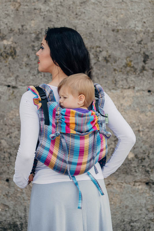 Lenny Buckle Onbuhimo baby carrier, toddler size, herringbone weave (100% cotton) - LITTLE HERRINGBONE CITYLIGHTS #babywearing