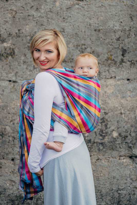 Baby Wrap, Herringbone Weave (100% cotton) - LITTLE HERRINGBONE CITYLIGHTS - size XL #babywearing
