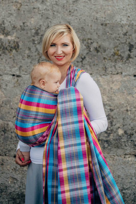 Baby Wrap, Herringbone Weave (100% cotton) - LITTLE HERRINGBONE CITYLIGHTS - size M #babywearing
