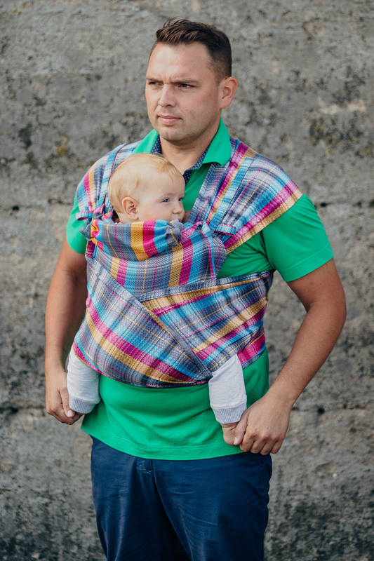WRAP-TAI mini avec capuche, tissage herringbone / 100 % coton / LITTLE HERRINGBONE CITYLIGHTS  #babywearing