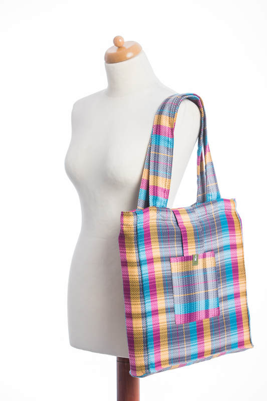 Shoulder bag made of wrap fabric (100% cotton) - LITTLE HERRINGBONE CITYLIGHTS - standard size 37cmx37cm #babywearing
