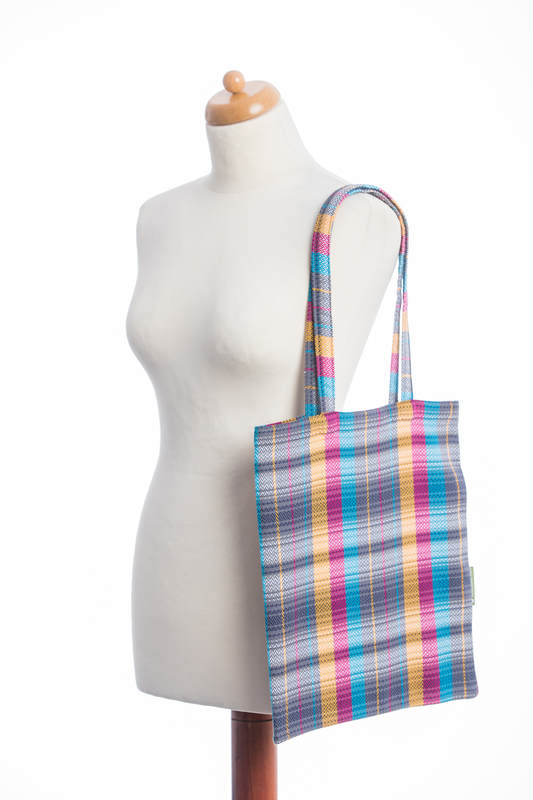 Shopping bag made of wrap fabric (100% cotton) - LITTLE HERRINGBONE CITYLIGHTS  #babywearing