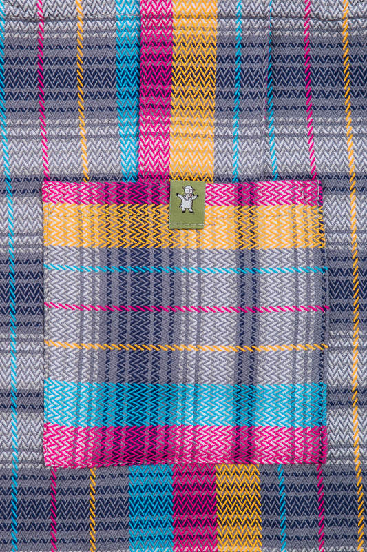 Bolso hecho de tejido de fular (100% algodón) - LITTLE HERRINGBONE CITYLIGHTS - talla estándar 37 cm x 37 cm #babywearing