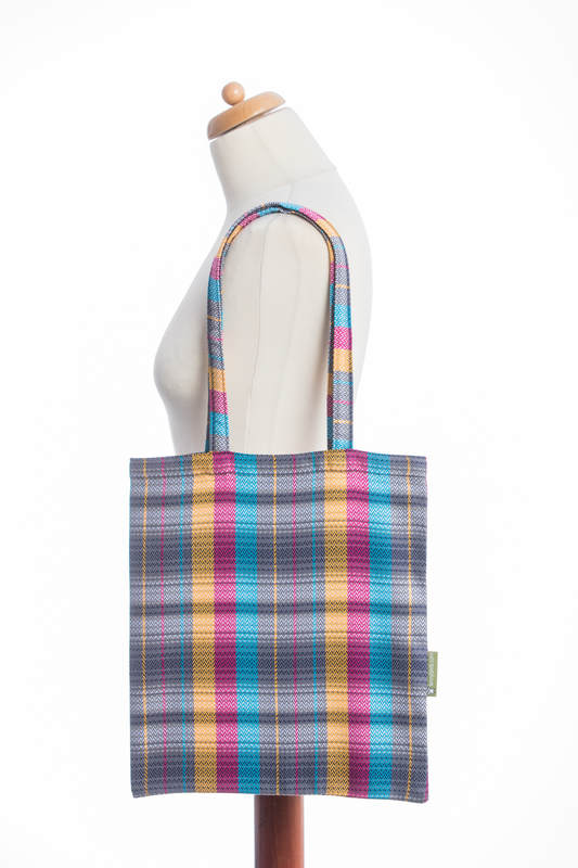 Einkaufstasche, hergestellt vom gewebten Stoff (100% Baumwolle) - LITTLE HERRINGBONE CITYLIGHTS (grad B) #babywearing