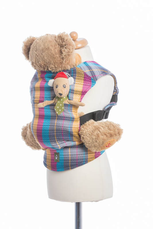 Puppentragehilfe, hergestellt vom gewebten Stoff (100% Baumwolle) - LITTLE HERRINGBONE CITYLIGHTS  #babywearing