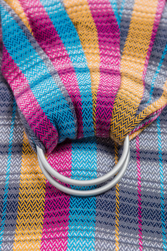 Ringsling, Jacquard Weave (100% cotton) - LITTLE HERRINGBONE CITYLIGHTS - standard 1.8m #babywearing