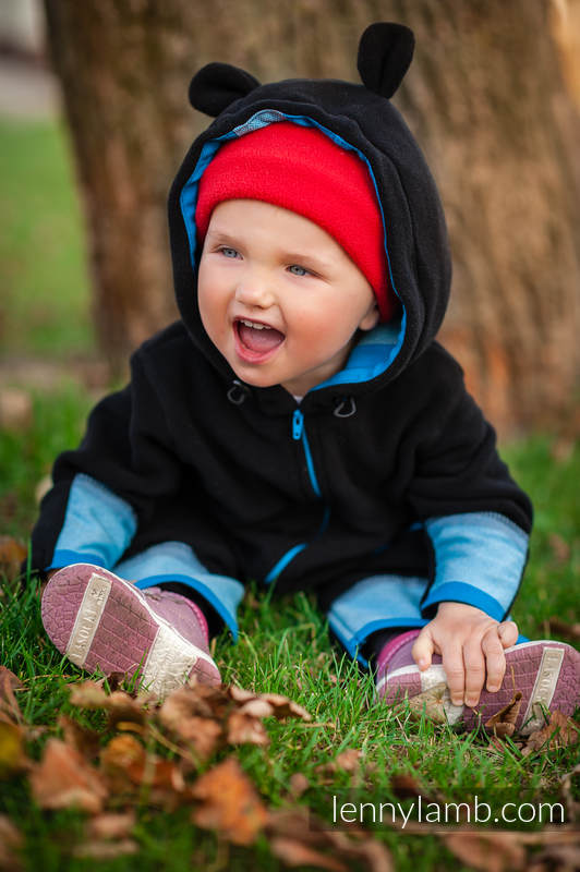 Fleece Romper - size 68 - black with Norwegian Diamond #babywearing