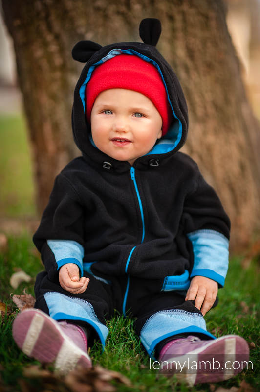 Fleece Romper - size 68 - black with Norwegian Diamond #babywearing