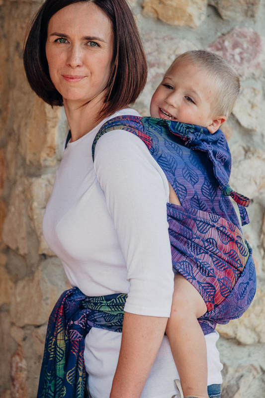 WRAP-TAI carrier Toddler with hood/ jacquard twill / 100% cotton / DAHLIA PETALS #babywearing