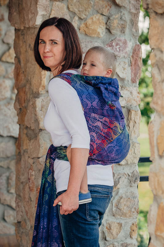 WRAP-TAI carrier Toddler with hood/ jacquard twill / 100% cotton / DAHLIA PETALS #babywearing