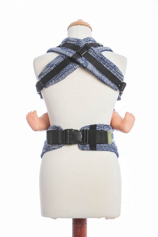 Porte-bébé ergonomique, taille bébé, jacquard 100% coton, VERSION POUR USAGE PROFESSIONNEL - ENIGMA 1.0 - Deuxième génération #babywearing