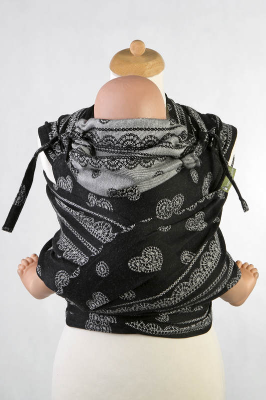 Nosidełko dla dzieci WRAP-TAI TODDLER, 100% bawełna, splot żakardowy, z kapturkiem, KORONKA GLAMOUR #babywearing