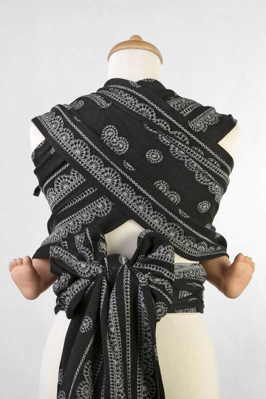 Nosidełko dla dzieci WRAP-TAI TODDLER, 100% bawełna, splot żakardowy, z kapturkiem, KORONKA GLAMOUR #babywearing