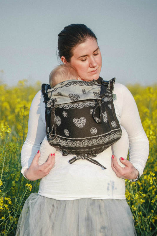 Lenny Buckle Onbuhimo baby carrier, standard size, jacquard weave (100% cotton) - GLAMOROUS LACE #babywearing