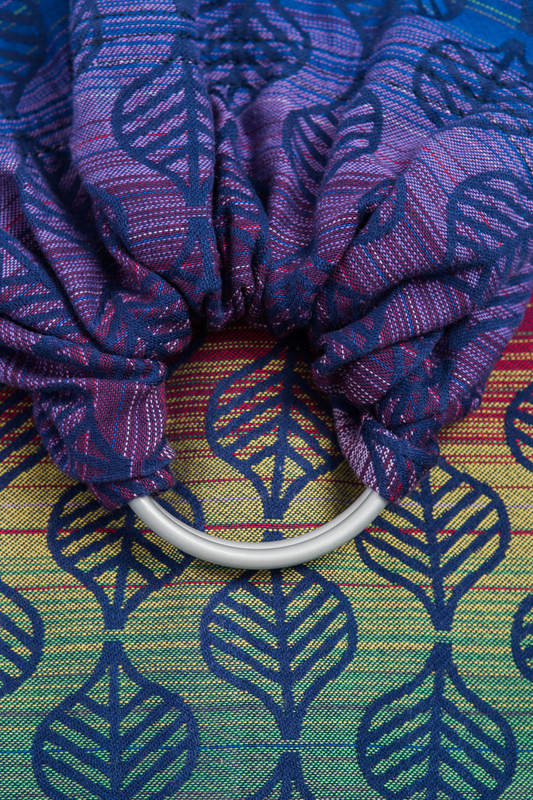 Ringsling, Jacquard Weave (100% cotton) - with gathered shoulder - DAHLIA PETALS - long 2.1m #babywearing