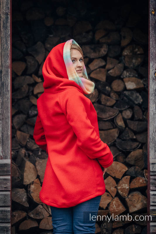 Fleece Sweatshirt - size XXL - red with Little Herringbone Imagination #babywearing