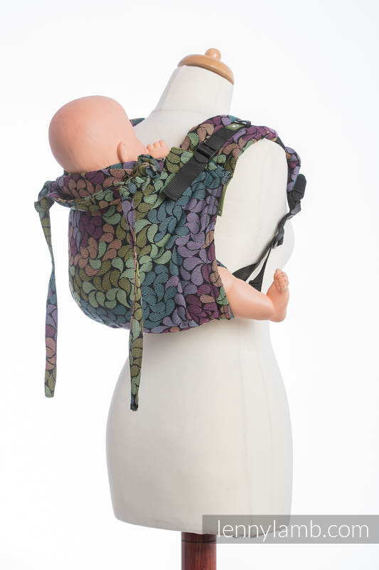 Lenny Buckle Onbuhimo baby carrier, standard size, jacquard weave (100% cotton) - COLORS OF RAIN  #babywearing