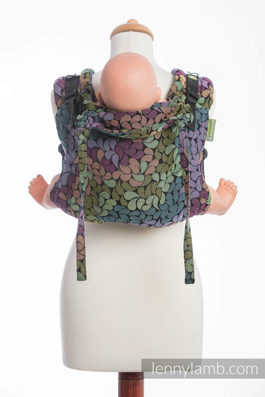 Lenny Buckle Onbuhimo baby carrier, standard size, jacquard weave (100% cotton) - COLORS OF RAIN  #babywearing