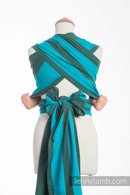 WRAP-TAI carrier Mini, broken-twill weave - 100% cotton - with hood, MOUNTAIN SPRING #babywearing