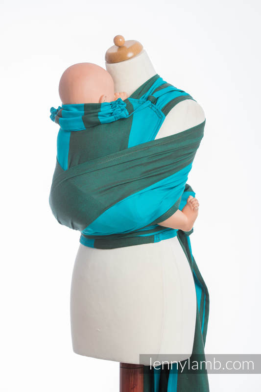 WRAP-TAI carrier Mini, broken-twill weave - 100% cotton - with hood, MOUNTAIN SPRING #babywearing