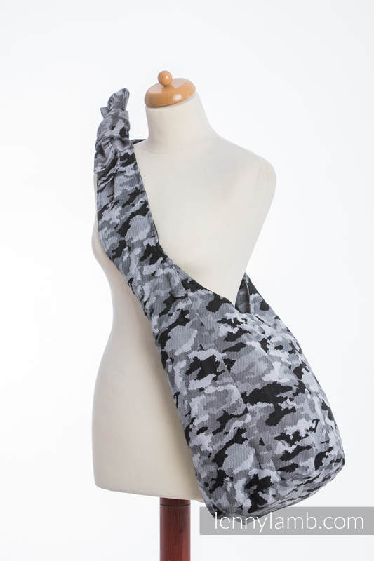 Hobo Bag made of woven fabric (100% cotton) - GREY  CAMO #babywearing
