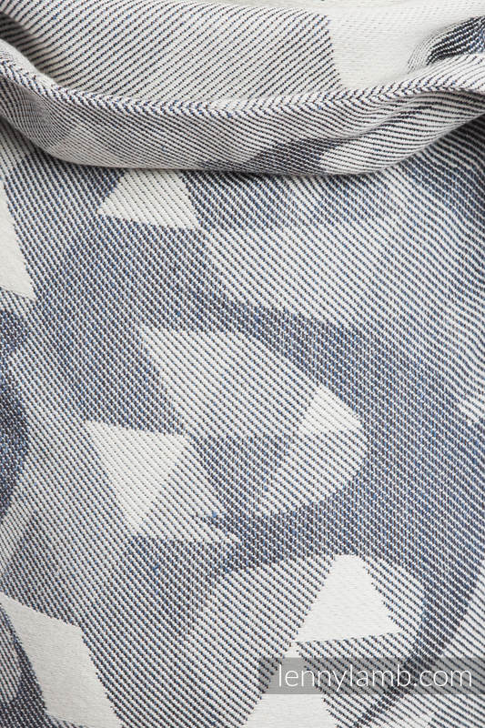 Nosidło Klamrowe ONBUHIMO z tkaniny żakardowej (80% Bawełna 14% Len 6% Jedwab Tussah), rozmiar Standard - JASKÓŁKI SZARE #babywearing