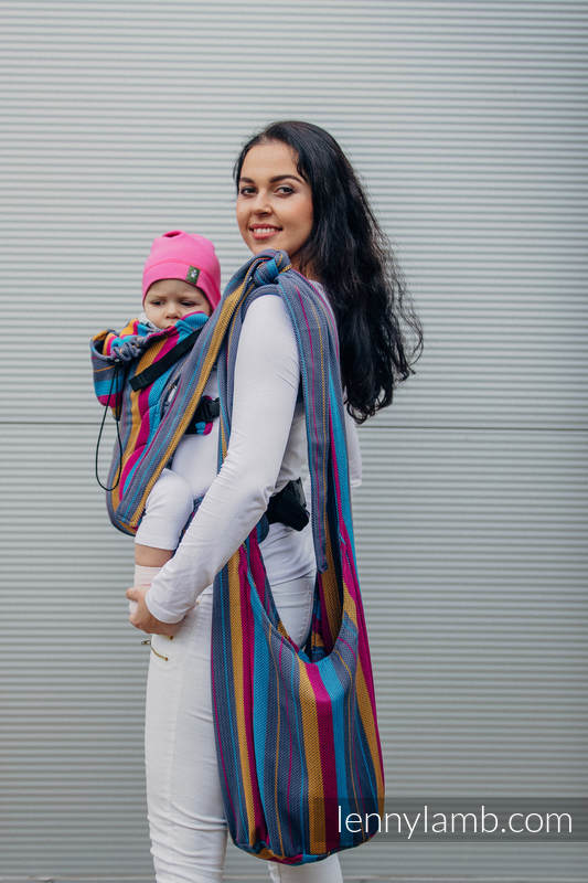 Hobo Bag made of woven fabric (100% cotton) - LITTLE HERRINGBONE NIGHTLIGHTS  #babywearing