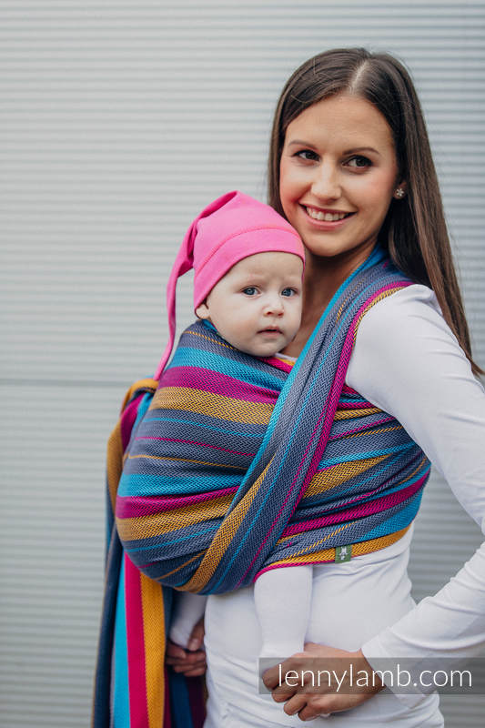 Baby Wrap, Herringbone Weave (100% cotton) - LITTLE HERRINGBONE NIGHTLIGHTS - size L #babywearing