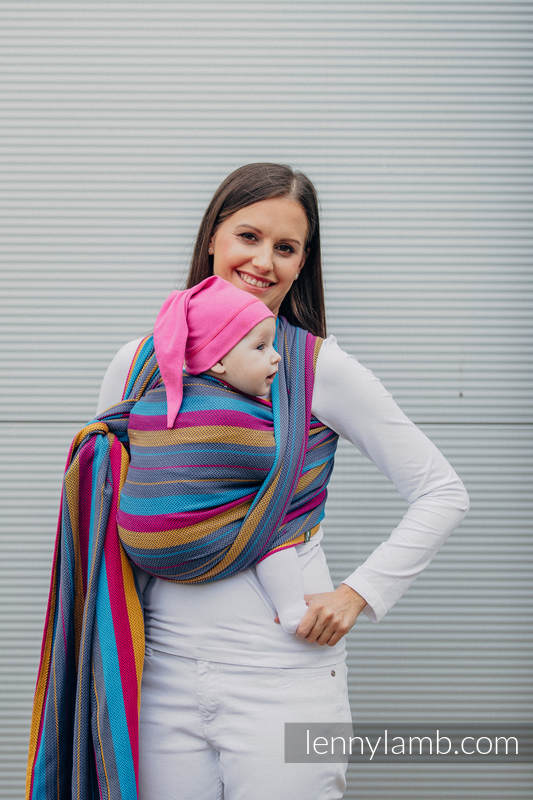 Baby Wrap, Herringbone Weave (100% cotton) - LITTLE HERRINGBONE NIGHTLIGHTS - size XS #babywearing
