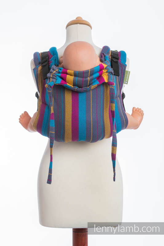 Lenny Buckle Onbuhimo baby carrier, standard size, herringbone weave (100% cotton) - LITTLE HERRINGBONE NIGHTLIGHTS  #babywearing