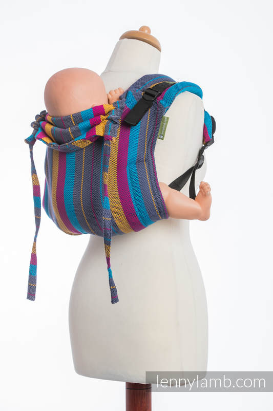 Nosidło Klamrowe ONBUHIMO splot jodełkowy (100% bawełna), rozmiar Standard - MAŁA JODEŁKA ŚWIATŁA NOCY   #babywearing