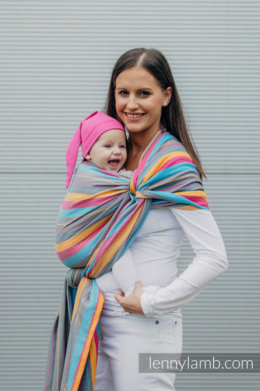 Baby Wrap, Herringbone Weave (100% cotton) - LITTLE HERRINGBONE DAYLIGHTS - size XS #babywearing
