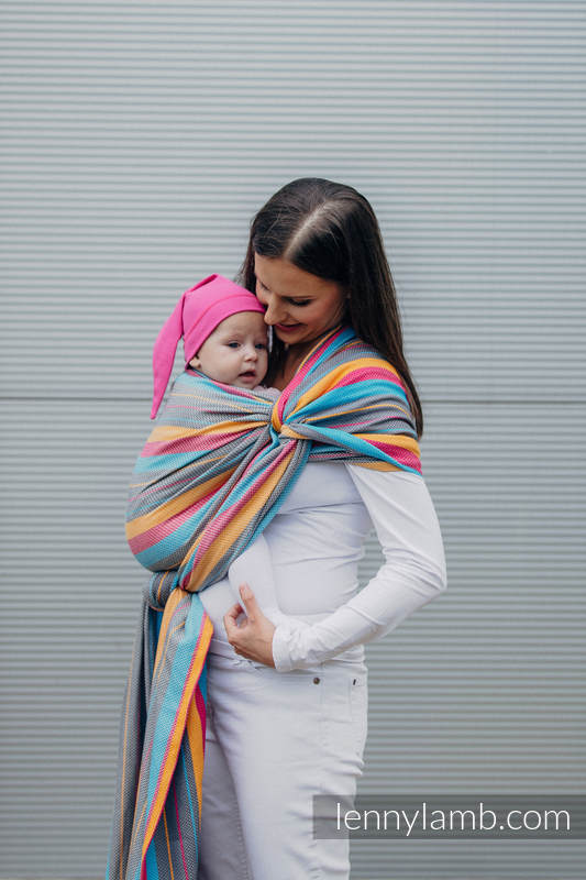 Baby Wrap, Herringbone Weave (100% cotton) - LITTLE HERRINGBONE DAYLIGHTS - size L #babywearing