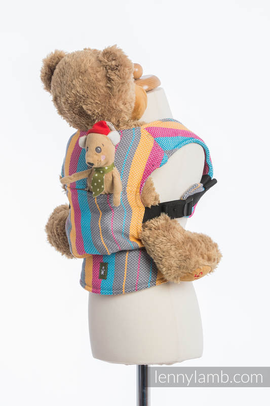 Doll Carrier made of woven fabric (100% cotton) - LITTLE HERRINGBONE DAYLIGHTS (grade B) #babywearing