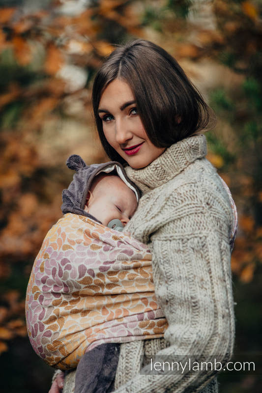Ringsling, Jacquard Weave (100% cotton) - with gathered shoulder - COLORS OF FALL  - long 2.1m #babywearing