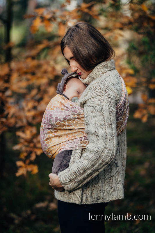 Ringsling, Jacquard Weave (100% cotton) - with gathered shoulder - COLORS OF FALL  - long 2.1m #babywearing