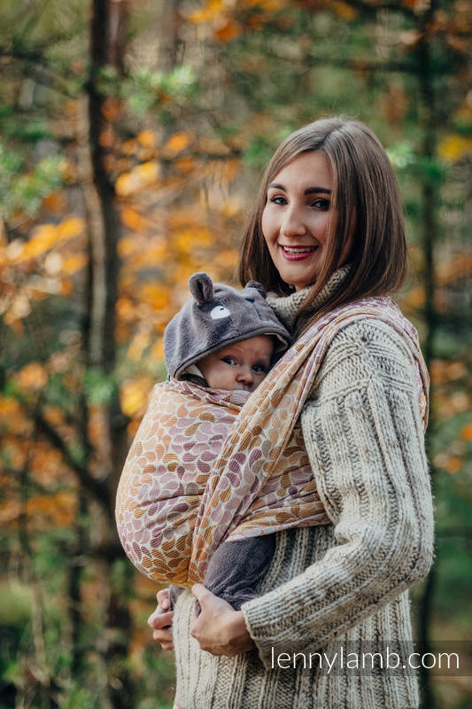 Baby Wrap, Jacquard Weave (100% cotton) - COLORS OF FALL - size M #babywearing