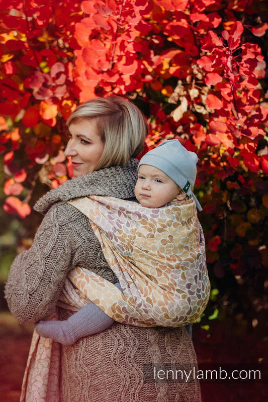 Baby Wrap, Jacquard Weave (100% cotton) - COLORS OF FALL - size S (grade B) #babywearing