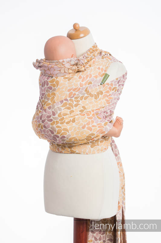 Nosidełko dla dzieci WRAP-TAI MINI, bawełna, splot żakardowy, z kapturkiem, KOLORY JESIENI #babywearing