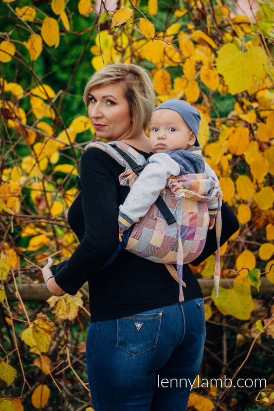 Lenny Buckle Onbuhimo baby carrier, standard size, crackle weave (100% cotton) - QUARTET  #babywearing