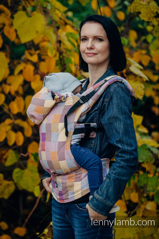Mochila ergonómica, talla bebé, Crackle 100% algodón - QUARTET - Segunda generación #babywearing
