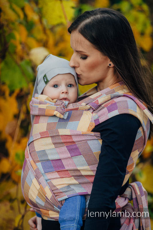 WRAP-TAI carrier Mini with hood/ crackle twill / 100% cotton / QUARTET  #babywearing