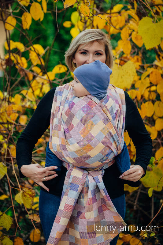 Chusta do noszenia dzieci, tkana - splot crackle, bawełna - KWARTET  - rozmiar XS #babywearing