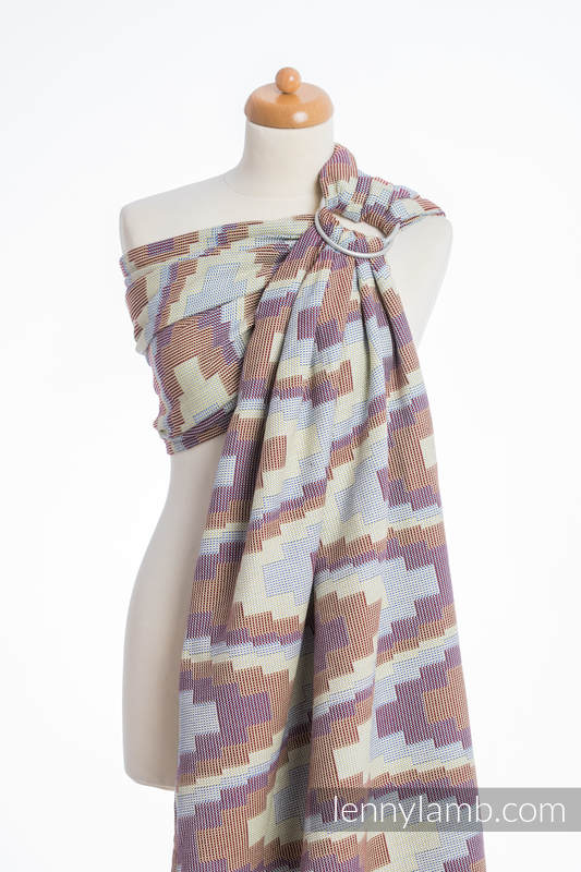 Ringsling, Crackle Weave (100% cotton) - with gathered shoulder - TRIO  - long 2.1m #babywearing